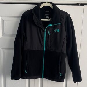 The North Face Black Jacket with Turquoise Details